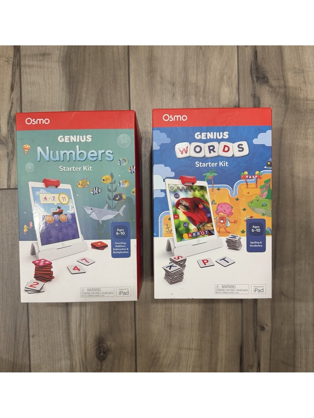 Osmo Genius Numbers Tiles And Words Bundle iPad or Fire Tablet - Ages 6-10 *NEW